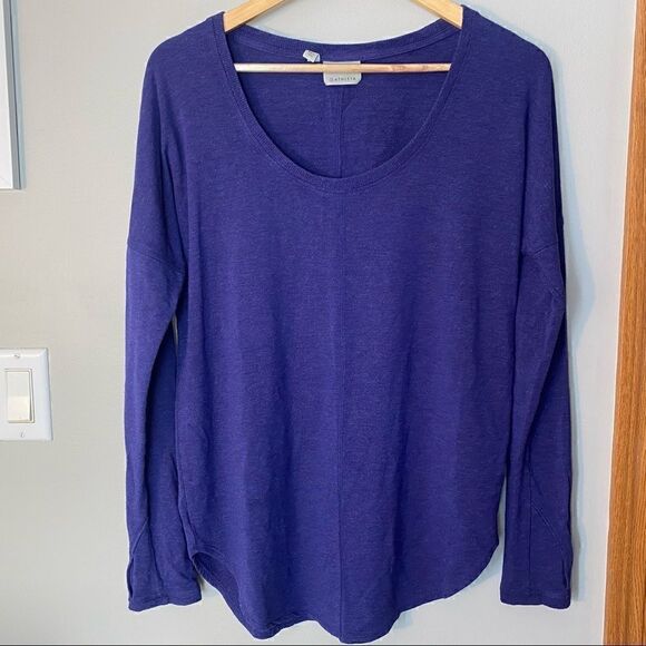 Athleta Ahimsa Long Sleeve Scoop Neck Top S - Picture 1 of 6